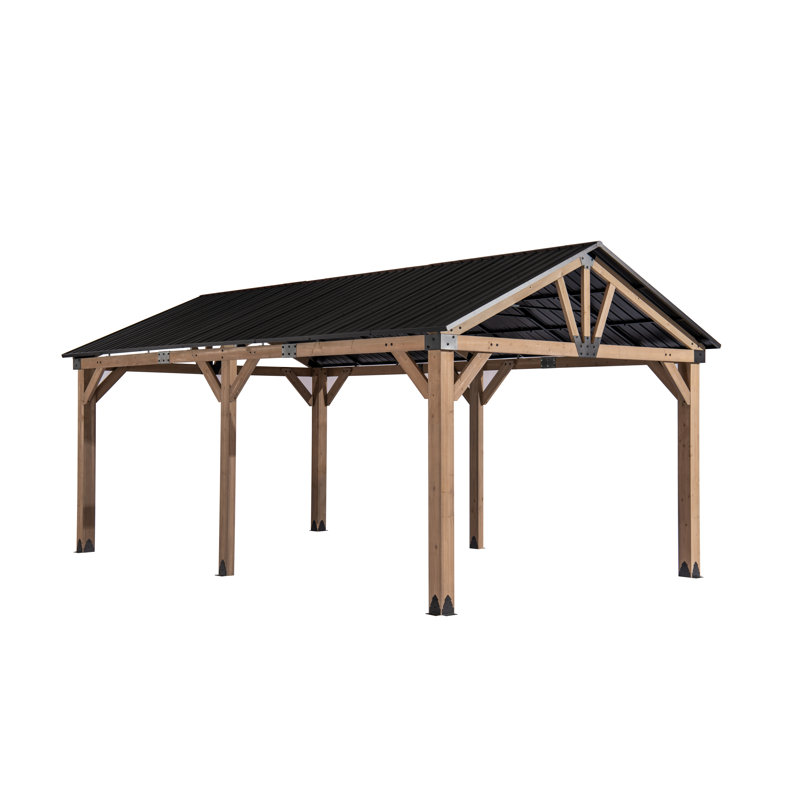 Abri de jardin en aluminium et grain de bois, L 20 pi x 12 pi