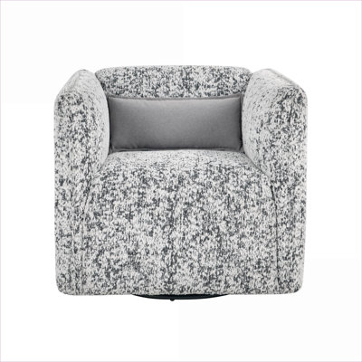 Modern Jacquard Upholstered 360 Swivel Accent Chair, Single Adult Seat for Living Room Bedroom Office