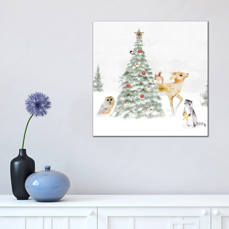 Woodland Christmas II by Janice Gaynor - Wrapped Canvas Painting, 45.72 cm H x 45.72 cm W x 3.175 cm D