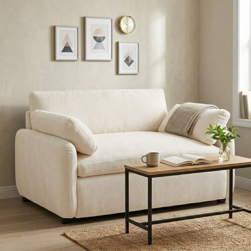 Fauteuil d'appoint 50 po, Crème, crème