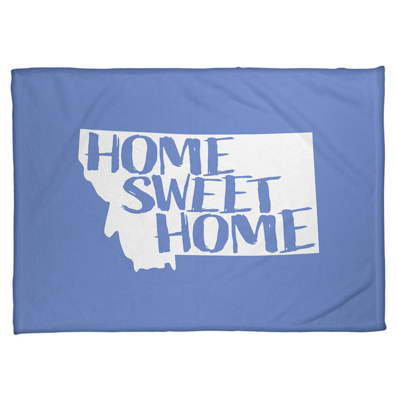 Jeté en polaires pour montana home, l 62,5 po x L 82,5 po, bleu