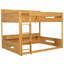 Lit superposé avec tablettes de rangement et ports USB-1059967412