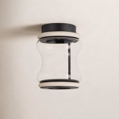 Poinsettia Glass Flush Mount