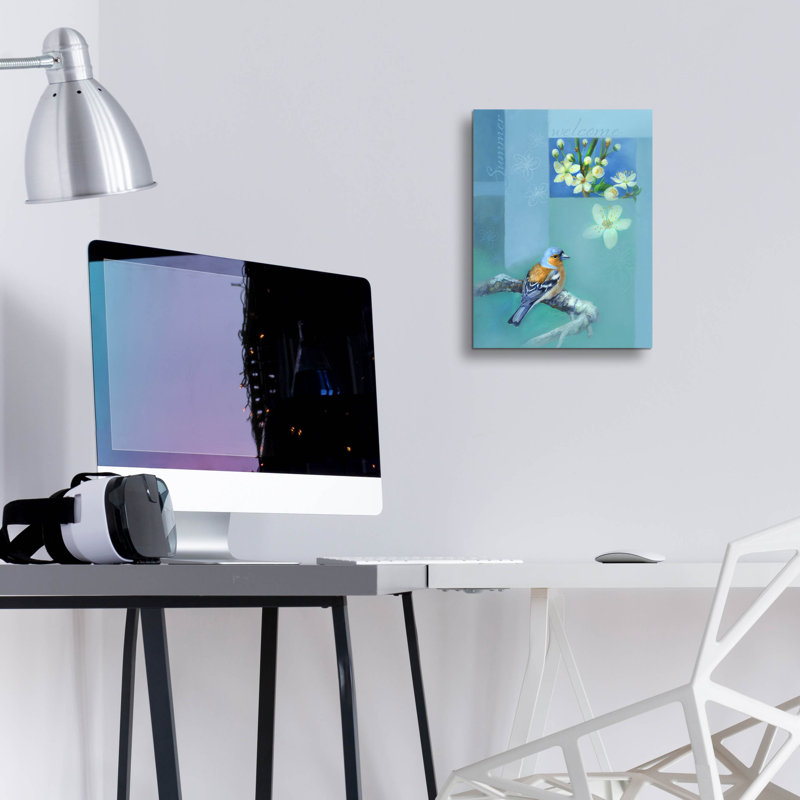 «Welcome Summer» par Art And A Little Magic, art mural en verre acrylique, H 16 po x l 12 po x P 0,13 po