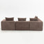 Canapé modulaire surdimensionné à assise profonde, canapé modulaire entièrement en mousse 3 pièces en tissu texturé doux, assemblage sans outil, profil bas convenant aux appartements, 111 po x 37 po x 23,6 po-2052696817