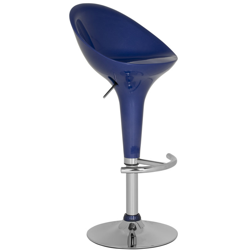 Bunky Swivel Counter Stool, Navy Blue