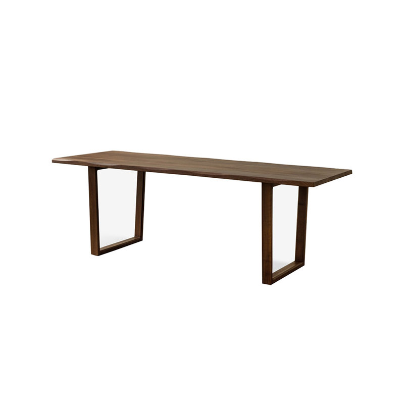 Table de salle à manger entièrement en bois massif, H 29,52 po x L 78,74 po x l 35,43 po