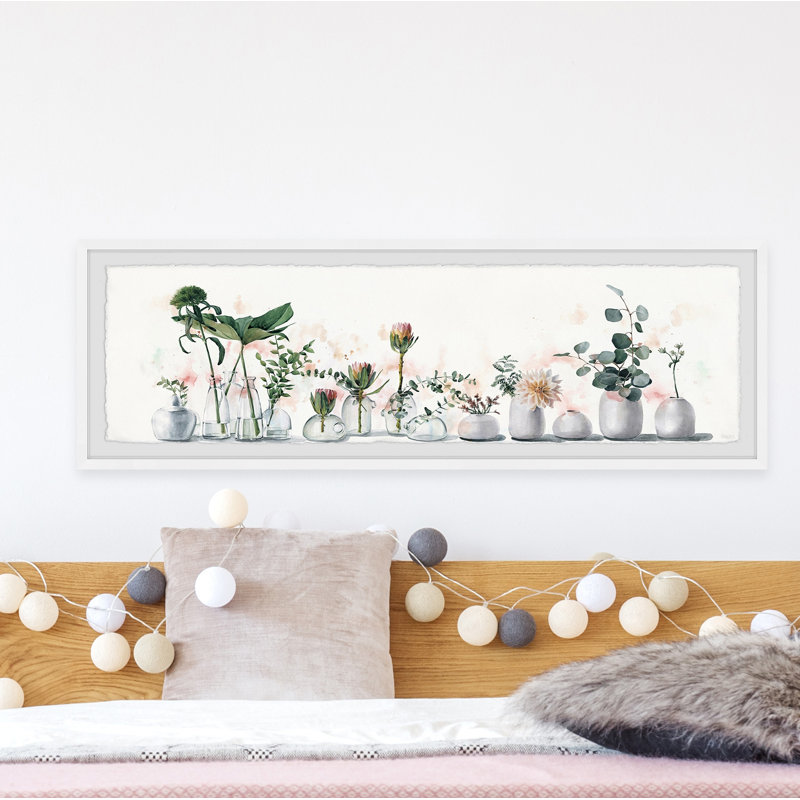Potted Eucalyptus - Single Picture Frame Painting, H 15 po x l 45 po x P 1,5 po