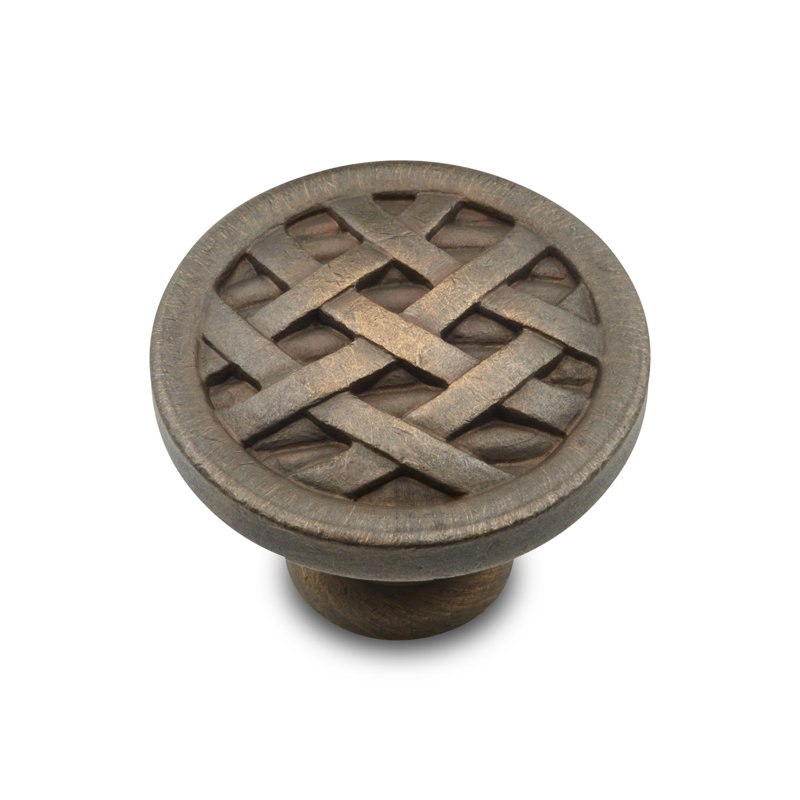 Poignée champignon à hachures croisées CK Series, Antique English, Diamètre du bouton 1,25 po