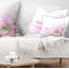 Jolies fleurs roses - coussin à imprimé floral
