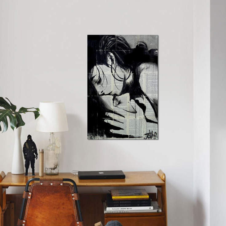 «Soul Kiss», impression sur toile, H 18 po x l 12 po x P 1,5 po, Toile tendue, Pas de tapis