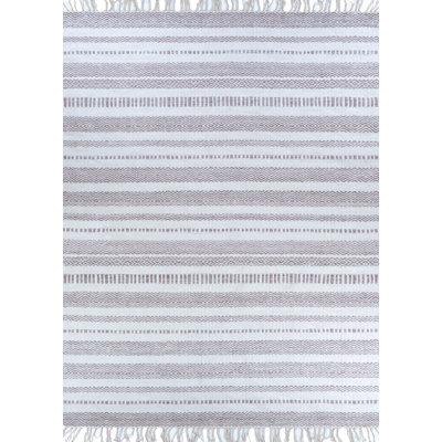 Tapis gris tissé à la main Cheriton