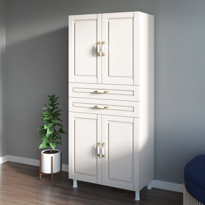 71'' Tall Free Standing Bathroom Storage Cabinet With 2 Drawers