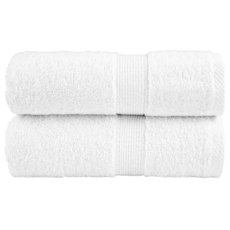 Premium Bath Towels SOLUND 2Pcs 600Gsm, Hand Towels - 2 Pack, White