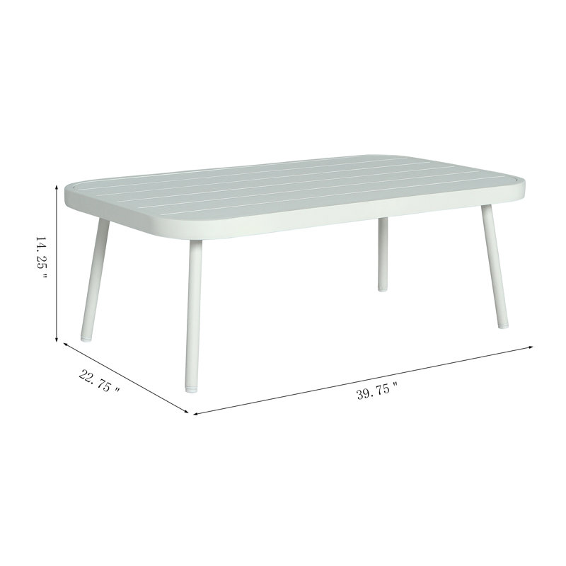 Mariano Steel Loveseat And Table, Off White+Grey, Off White/Gray, Gray