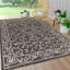 Tapis intérieur / extérieur noir / gris à tissage texturé Hagerman-1415636731