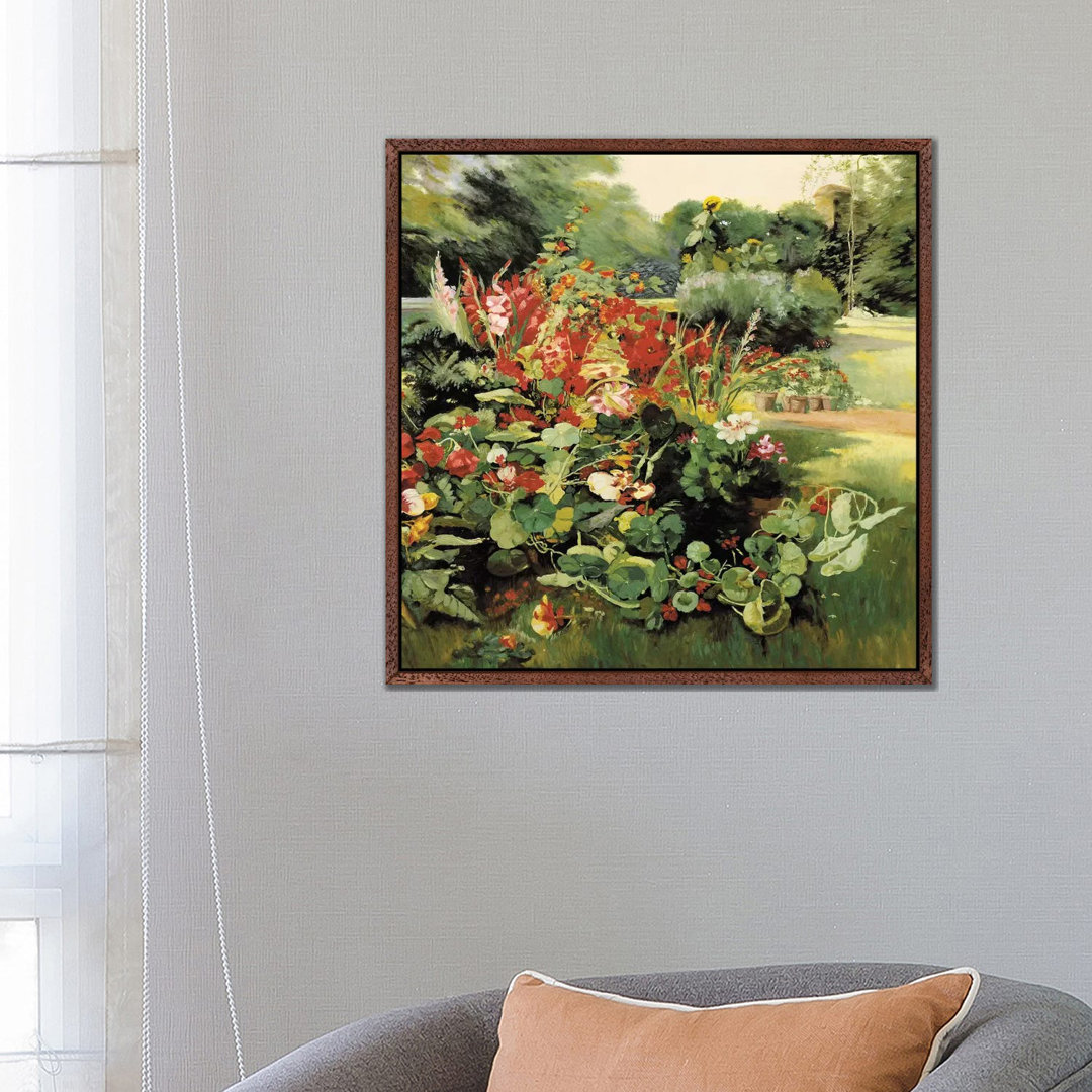 Vue Du Jardin von Top Art Portfolio - Galerie-verpackte Leinwand Giclée auf Leinwand