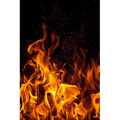 " Flame Over Black Background "
