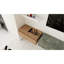 Armoire de salle de bain 30 po - Tiroir à fermeture en douceur, montage flottant, finition imitation chêne avec fermeture en douceur