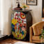 Commode ovale moderne à motif floral rétro
