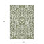 Tapis extérieur lavable floral 10 pi x 14 pi vert et ivoire