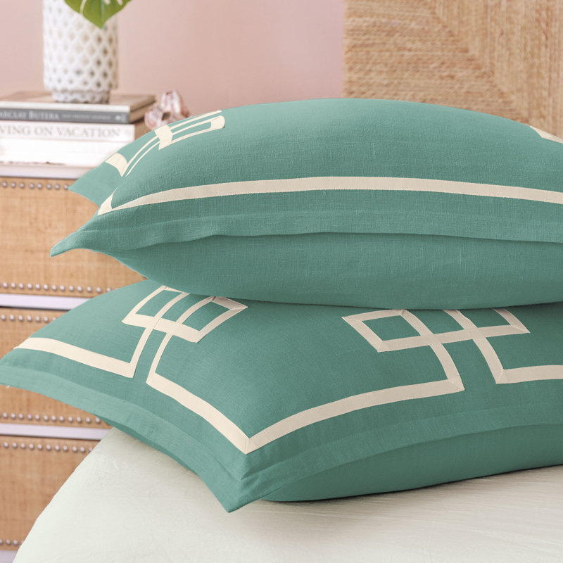 Resort Linen Program 100% Linen Zip Sham, Breeze Clay, King
