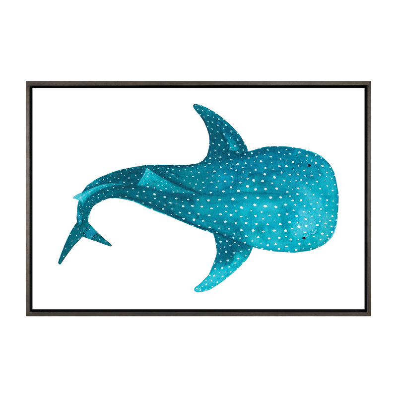 " Whale Shark II ", No Mat, 40" H x 60" W x 1.5" D, Gray Wood Framed Canvas