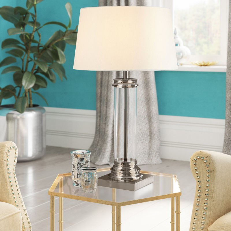 Aslan Table Lamp, Satin Silver