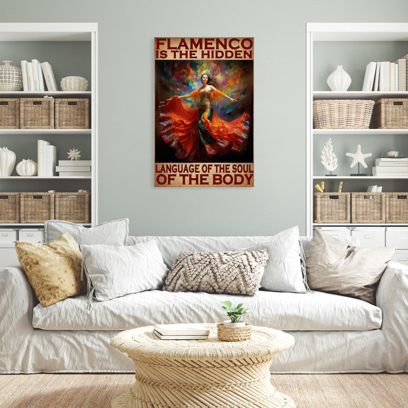 Flamenco Is The Hidden Langage sur toile, H 14 po x l 11 po x P 1,25 po