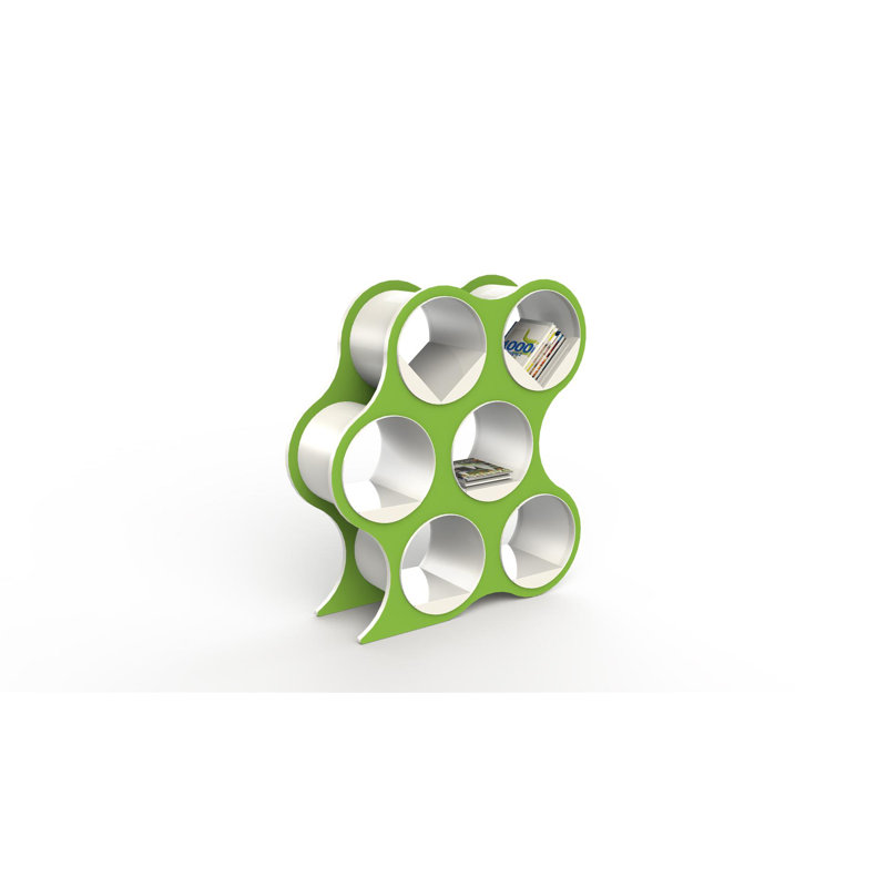 Bibliothèque géométrique BOLLA Pop, 6 tablettes, Vert écaille