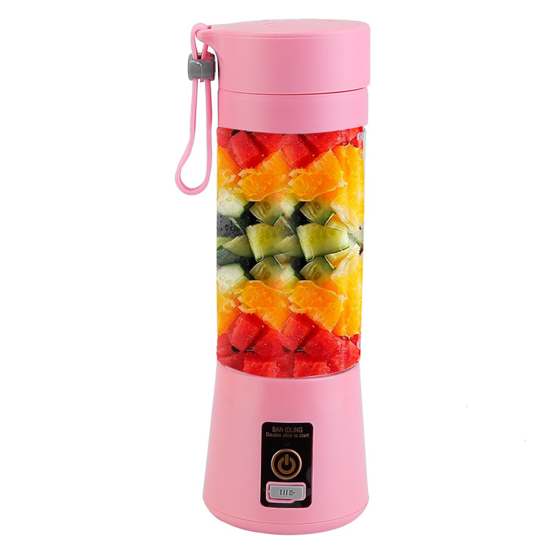 Presse-agrumes portatif avec 6 pales, Rose