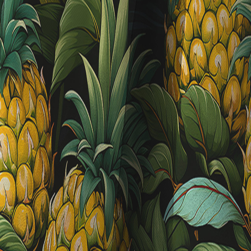 Pineapple Delight - motif tropical - rideau floral - rideau occultant floral - 1 panneau, L 52 po x L 95 po