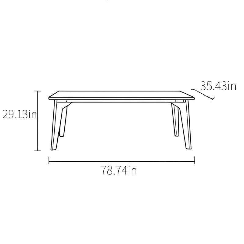 Solid wood dining table