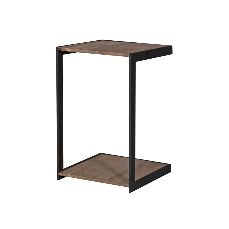 Solid Wood Top End Table, Natural