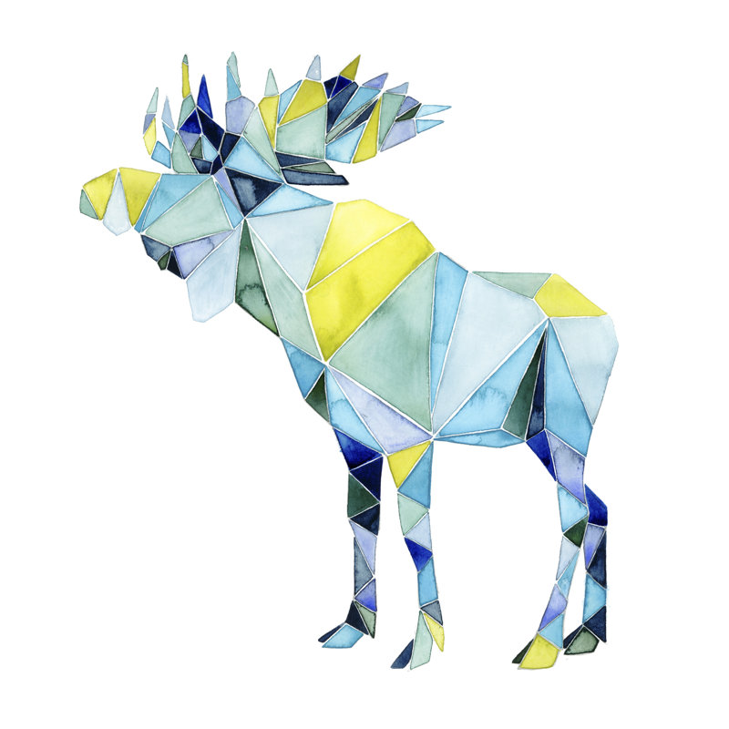 Geo Animal III by Grace Popp - Wrapped Canvas Painting, 30cm H x 30cm W