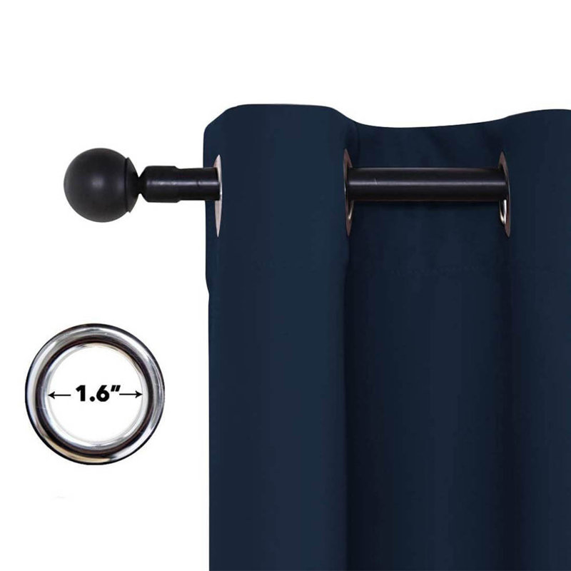 Blackout Curtain Pair, Navy Blue