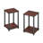 Creekside Easy Assembly Stackable Bookcase, Bookshelf, Dark Cherry/Black