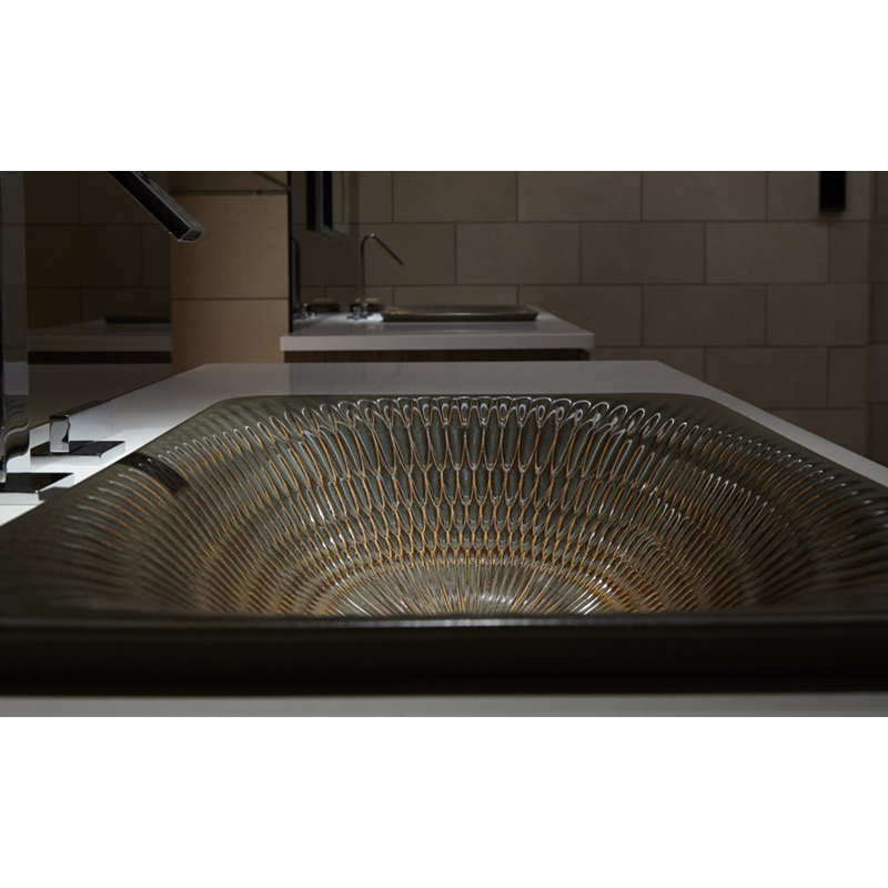 Kohler Derring® Carillon Artist Editions Rectangle Wading Pool Bathroom Sink, Translucent White