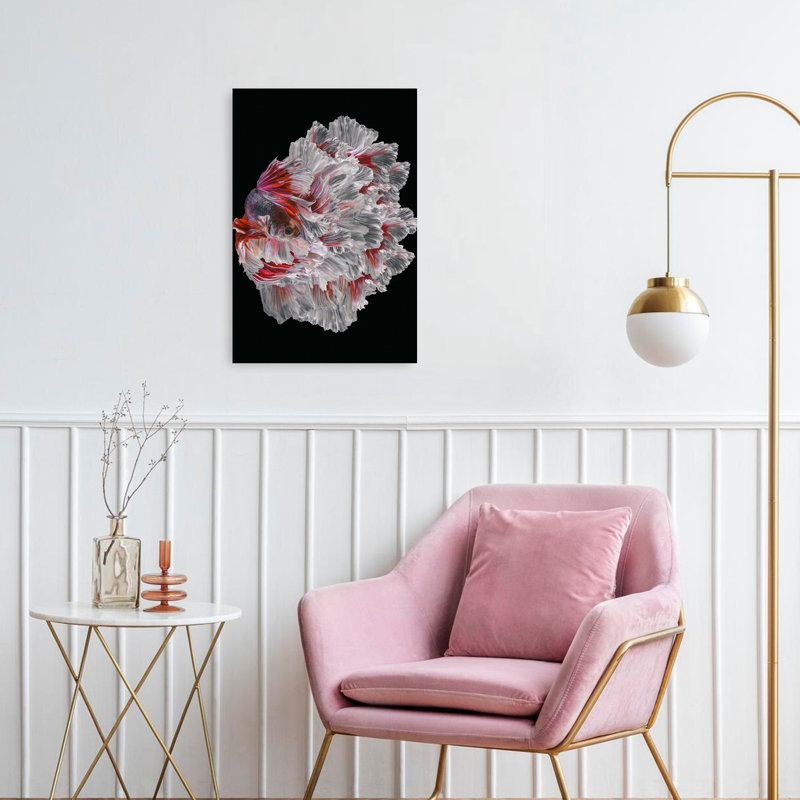 Vibrant Betta Fish Colorful Elegant Vibrant Fish Nature Tropical Wall Art Print by Andi Halil - Print, 60.96cm H x 40.64cm W