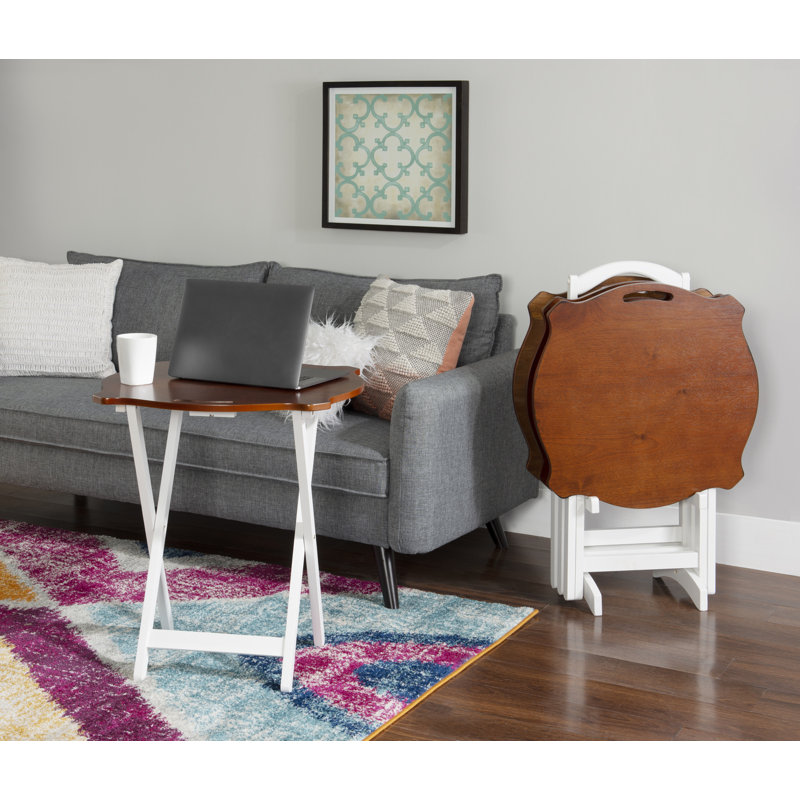 Ensemble de tables-plateaux 4 pièces Elvin
