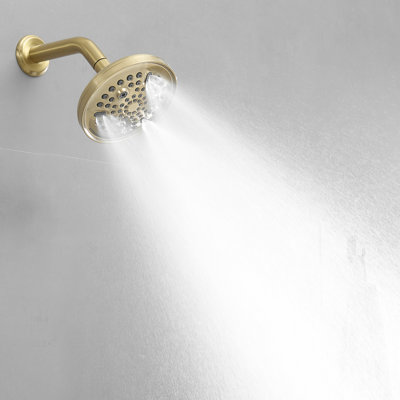 Ensemble de robinet de douche à pluie simple à poignée unique 1 jet 1,8 gallons par minute avec pomme de douche à haute pression