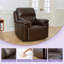 Fauteuil inclinable électrique en cuir de 109 cm (43 po) avec fonction zéro gravité, port USB intégré et appui-tête réglable-1140926538