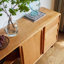 Buffet simple en bois massif avec rangement-308130803