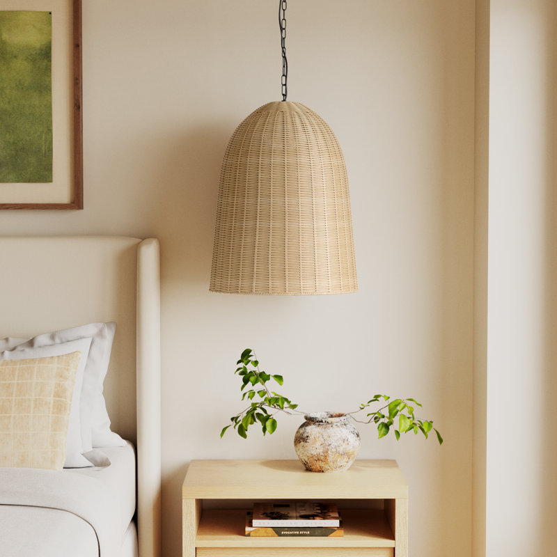 Declo 1 - Light Single Pendant, Natural Rattan