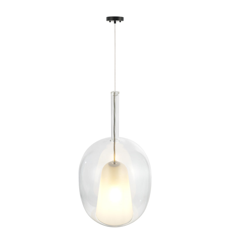 Luminaire suspendu Dusk - noir - transparent, Transparent