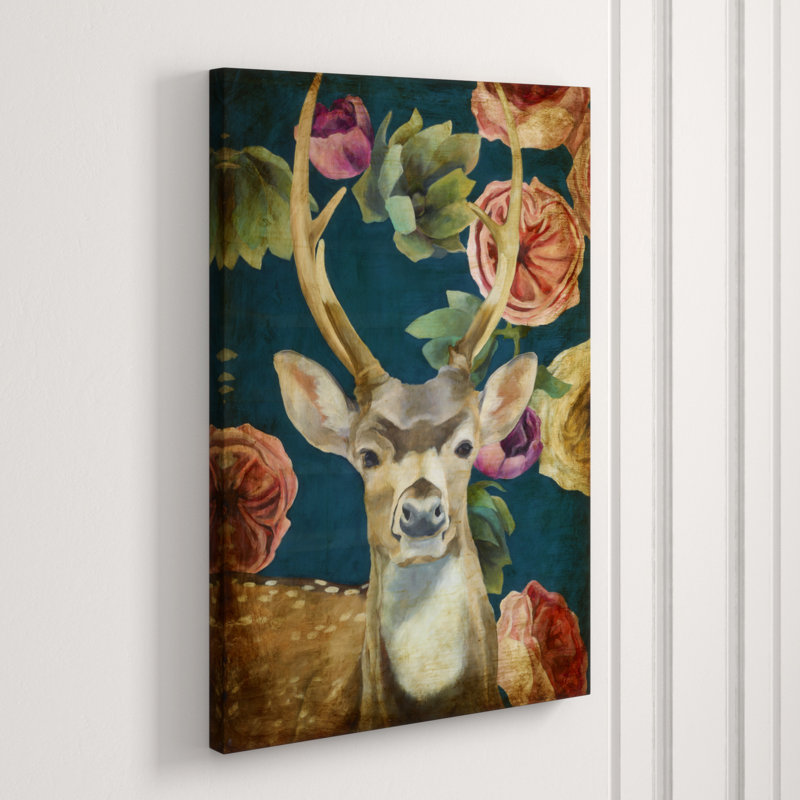 Wild Bouquet IV Print by Sarah Atkinson, 44" H x 30" W x 1.5" D, Glass Coat