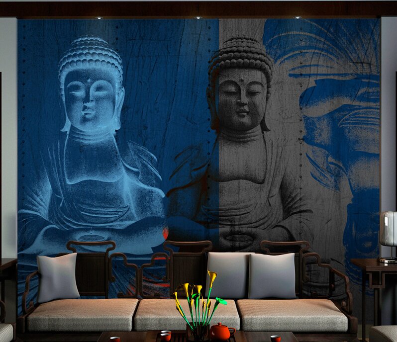 Fototapete Drei Inkarnationen des Buddha 154 cm x 200 cm