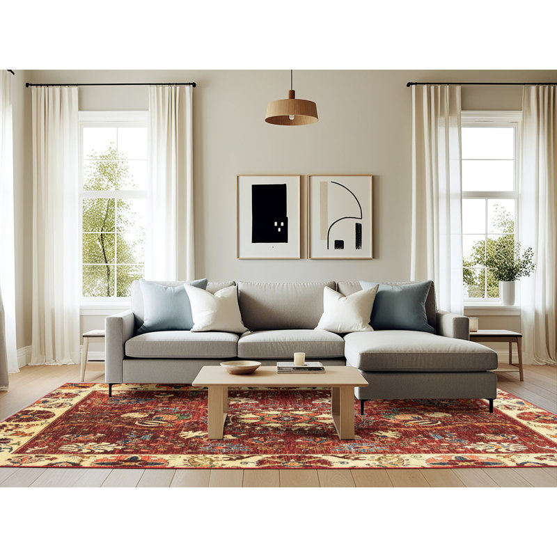 Tapis abstrait moderne 3377, Rectangle 6 pi x 9 pi