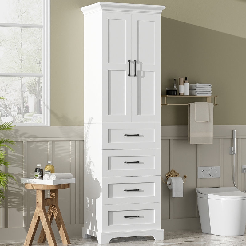 Armoire de rangement autoportante pour salle de bain 71 "