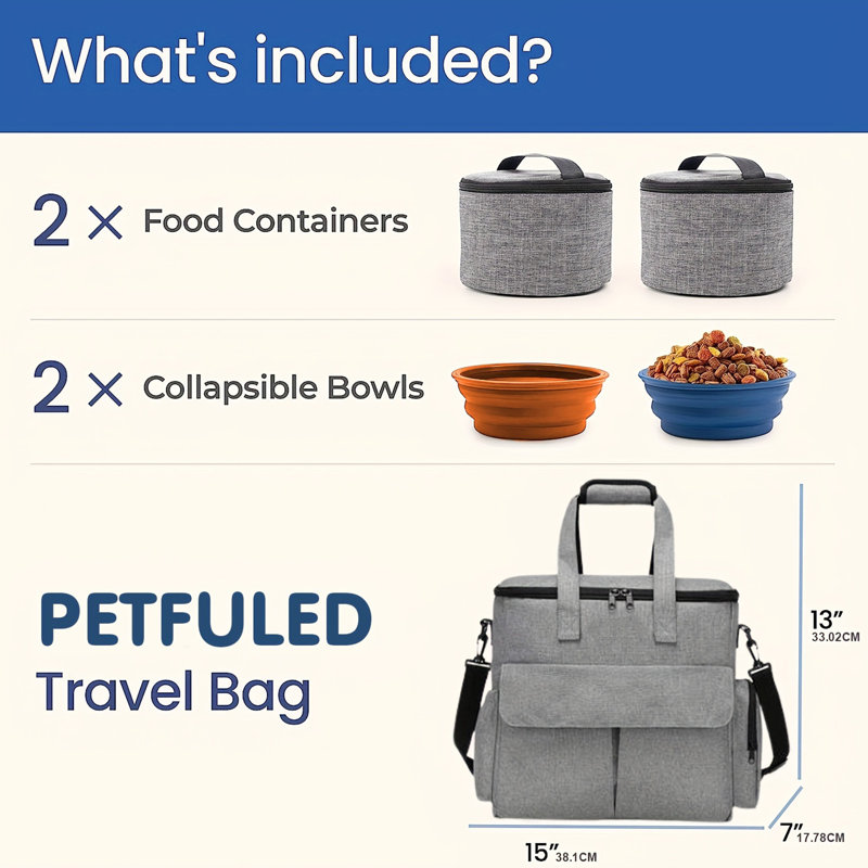 Grey Dog Travel Bag